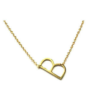 Gold B Necklace