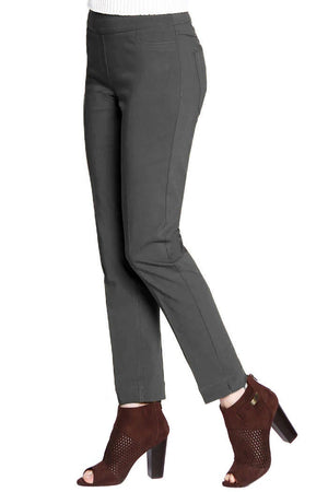 Pull On Ankle Pants W/ Front Pockets | Dk Grey