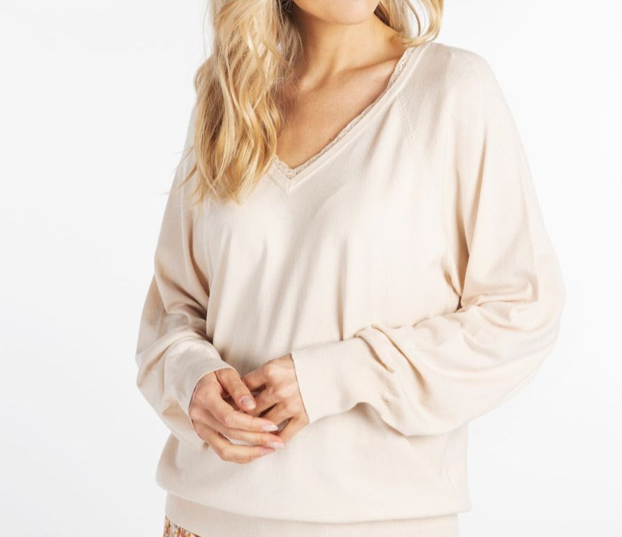 SWEATER DOUBLE V NECK