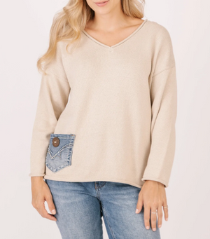 Anna Pullover Sweater | Chalk