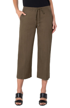 Kelsey Culottes With Tie Front | Olive