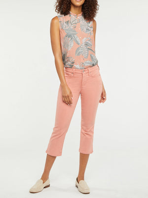 Chloe Capri Jeans With Side Slits | Terra Cotta