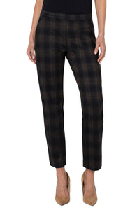 Kayla Pull-On Knit Trouser | Coffee Bean/Black