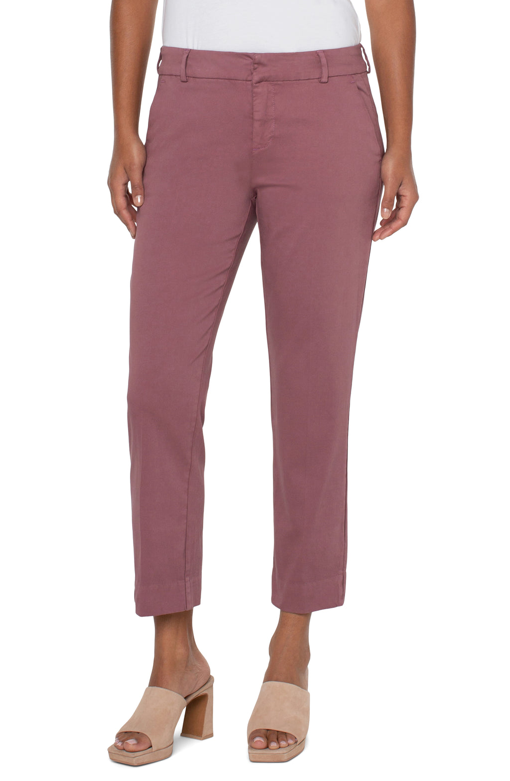 Kelsey Trouser with Side Slit | Victorian Mauve