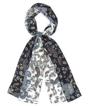paisley vines silk scarf